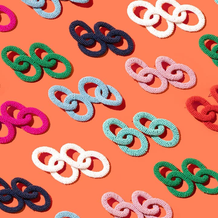 Custom Beaded Link Earrings | Beaded Links | Custom Earrings for wholesale by Pierce + Hide