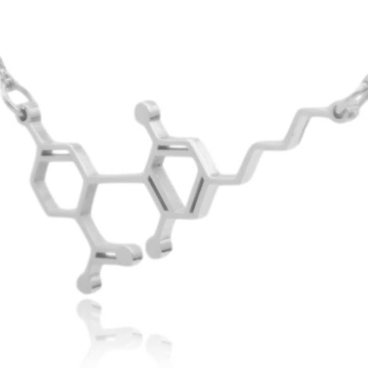 Clayton Jewelry Labs – wholesale Pendant/charm necklace – CBD Cannabidiol Molecule Stainless Steel Necklace