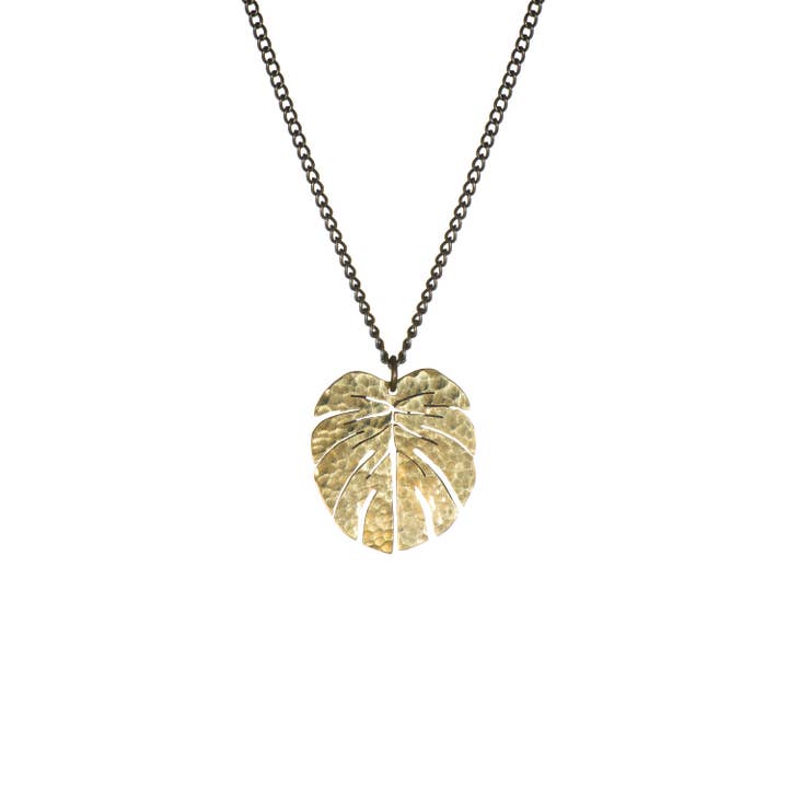 Just Trade UK - Wholesale Pendant/charm necklace - SOT Tropical Leaf Pendant Small
