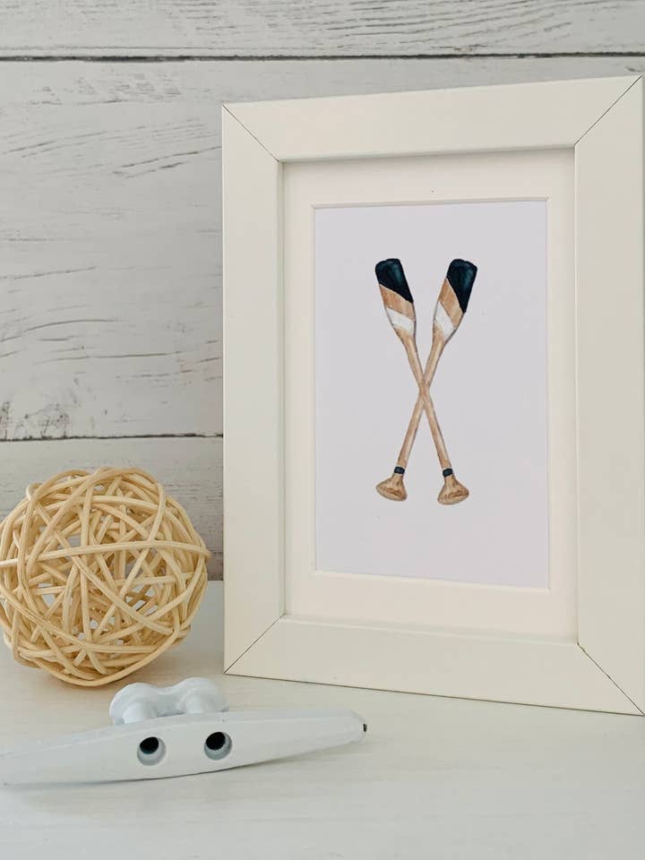 Indrammet akvarel 4x6 kunstbådpadler for engroshandel hos LSA-studio