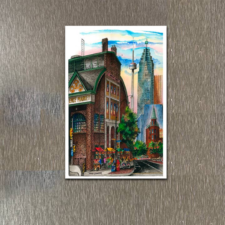 Totally Toronto Art/Sassy City Studio - Wholesale Magnet - St. Lawrence Market Magnet | Souvenir Toronto Magnets