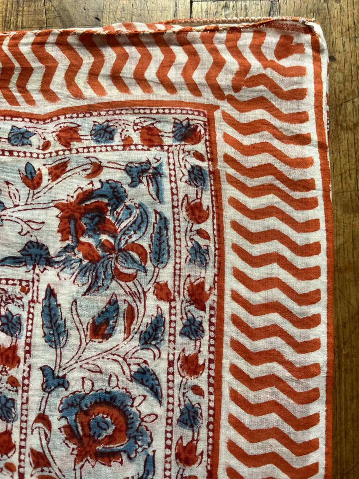 Scarf, Block Print Sarong - ET118 - 100% Cotton (100x180cm) for wholesale by Kirei