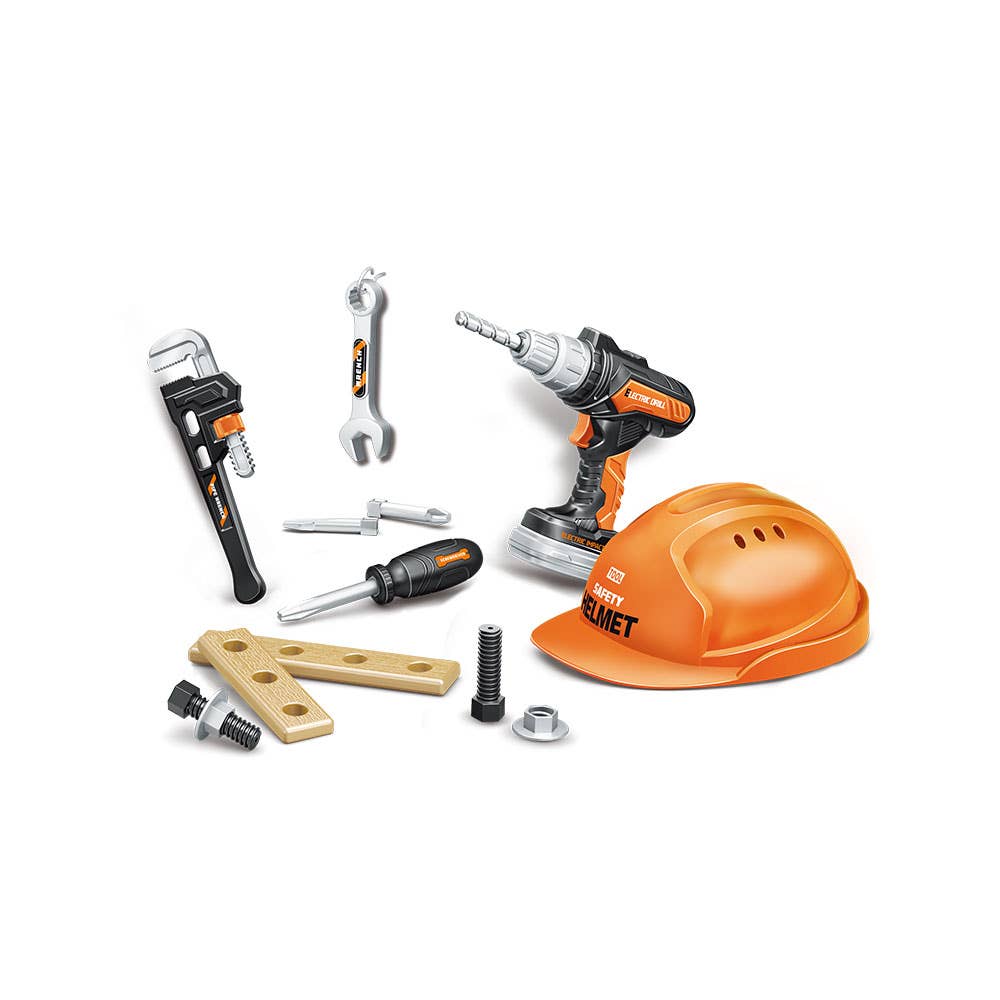 AJ Aguiar – wholesale Toy set – Kids – 14-Piece Tool Set With Helmet0