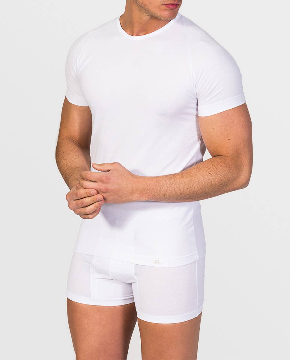 ZD Zero Defects - Vendita all'ingrosso Maglietta - Uomo - Maglietta intima da uomo girocollo in cotone egiziano