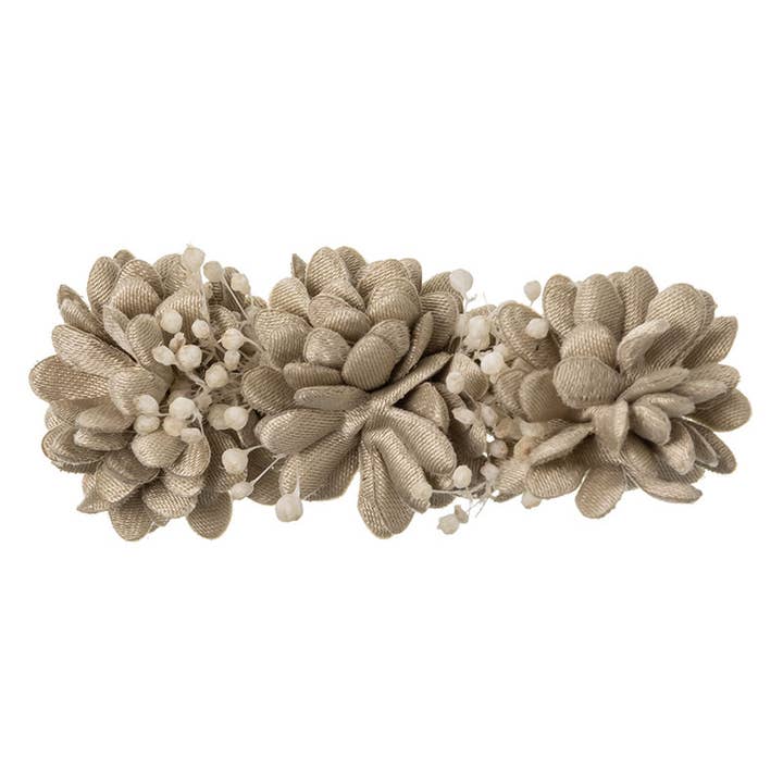 Hair clip 3 flowers Elia and gypso for wholesale by Siena Hair Accessories