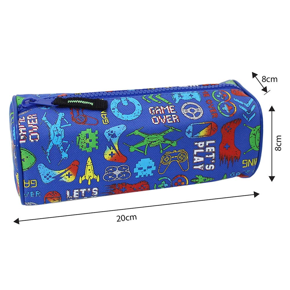 Powell Creative Products Ltd – wholesale Pencil case/pouch – Game Over Pencil Case for Boys Blue Barrel5