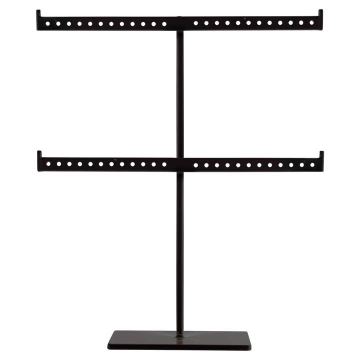 2-STÖCKIGES OHRRINGDISPLAY AUS SCHWARZEM METALL für den Großhandel von Benjamin International