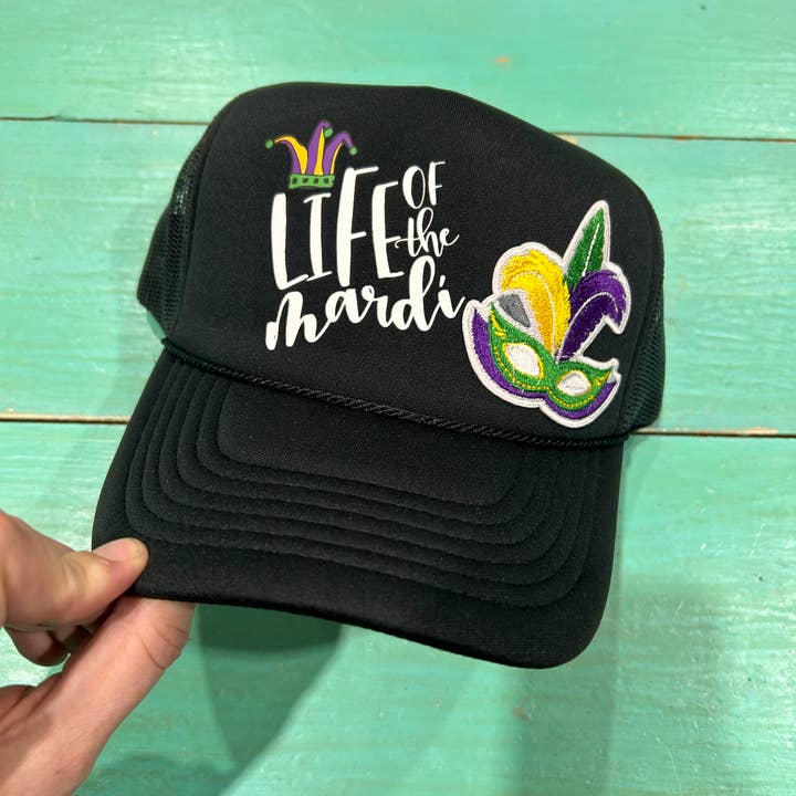 Life of the Mardi Extreme Trucker | Cajun | Fluer De Lis for wholesale by Vibes Hat Company