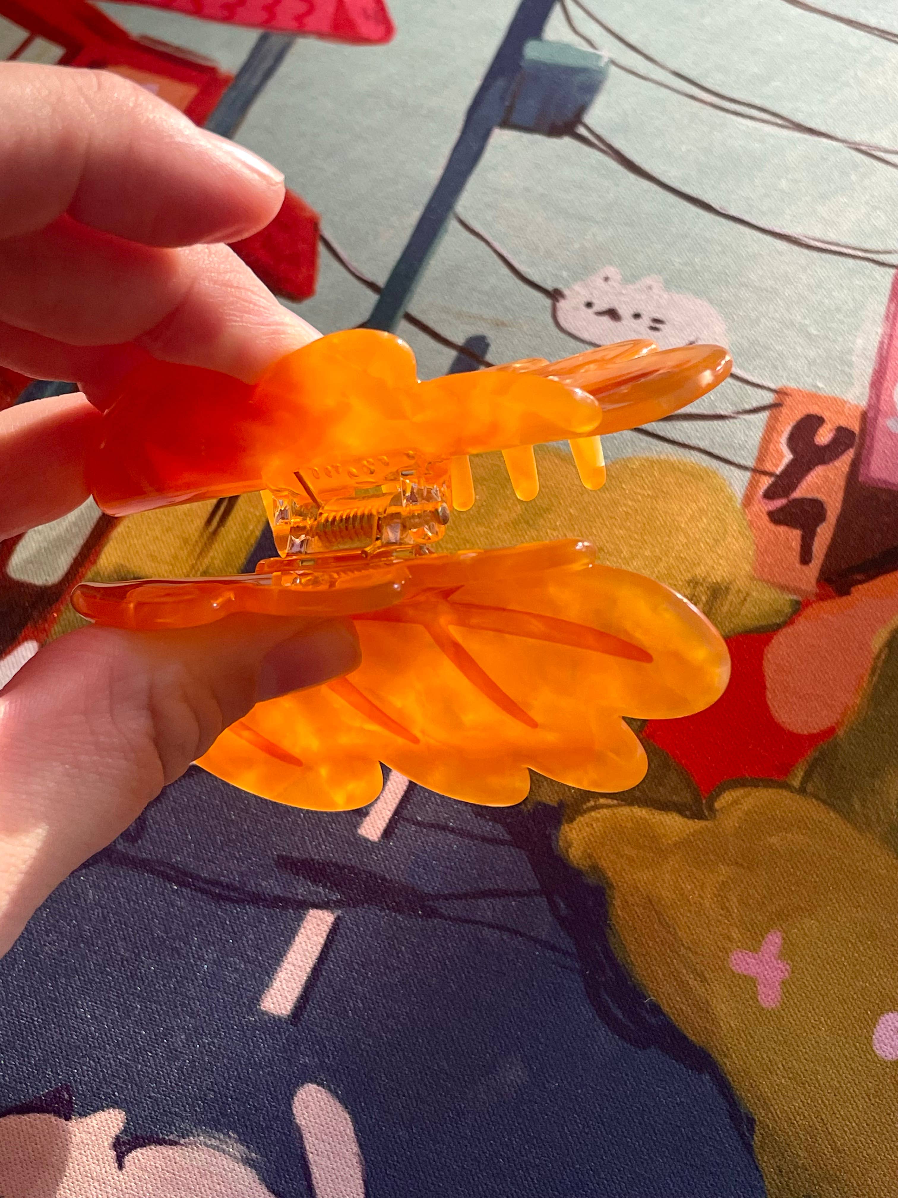 Paper Rat Illustrations - Wholesale Hair Clip - Women's - Autumn Leaf Claw Clip2