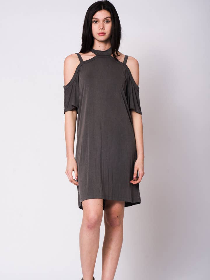 Vestido de ombro frio Charcoal Reims Mineral - Pacote B por atacado de Wanderlux
