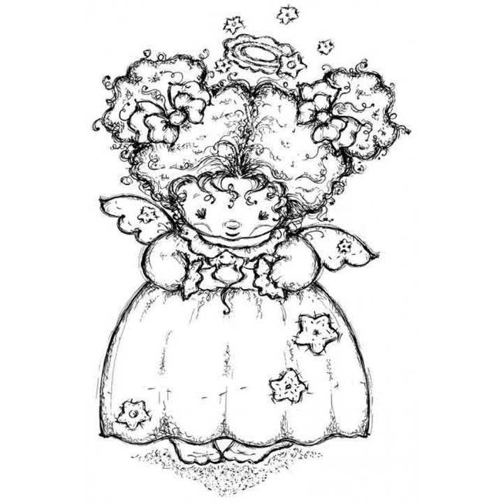 Angelica Cling Mounted Rubber Stamp for wholesale by Stamp Addicts