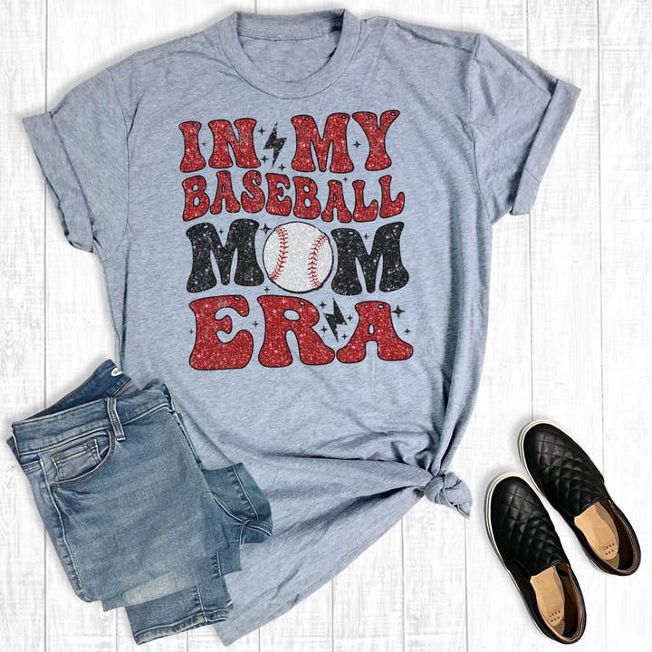 T-shirt gráfica In My Baseball Mom Era por atacado de The Way Down South