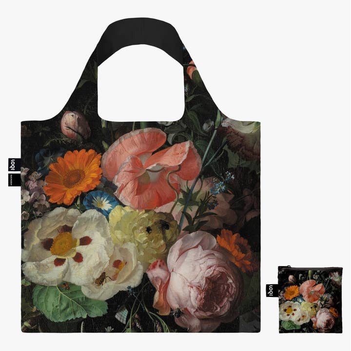 RACHEL RUYSCH Still Life with Flowers Recycled Bag for wholesale by LOQI LLC