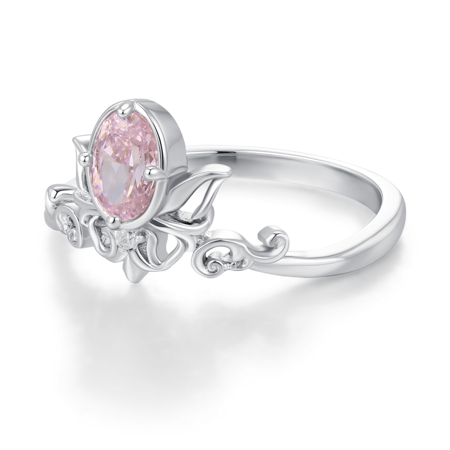 Azura Jewelry – wholesale Band/stacked ring – Sylphae Fairie Morganite Ring2