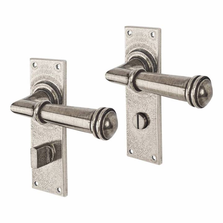 Finesse Durham deurkruk voor de badkamer - Pewter voor wholesale door Diybasket