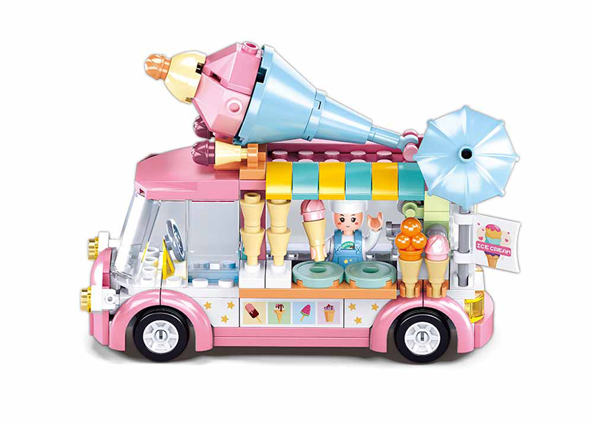 Sluban Europe BV - Wholesale Toy Set - Kids - M38-B0993A/Girl's Dream ice cream truck3