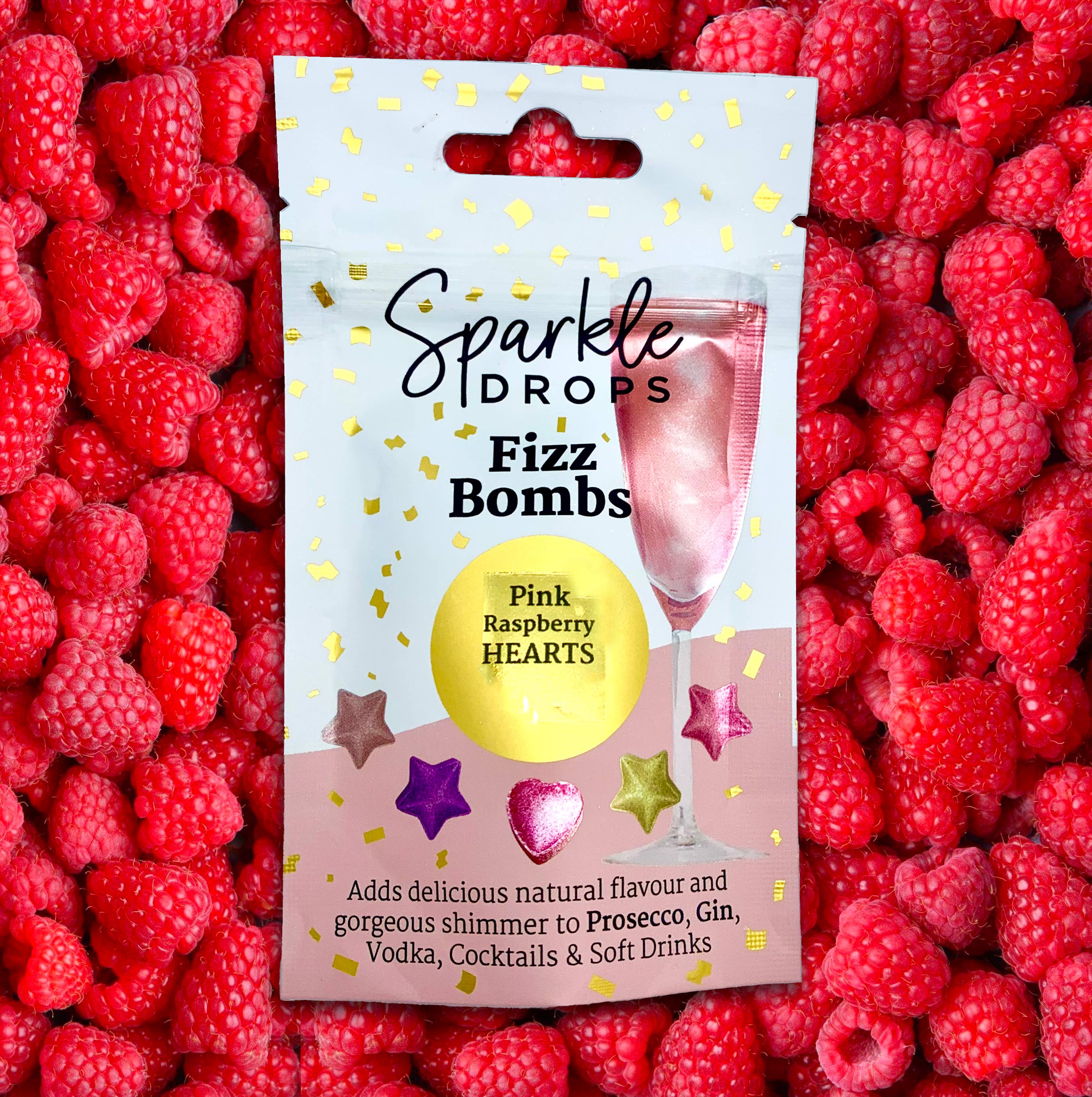 Sparkle Drops - Vente Décorations pour boisson - Sparkle Drops Fizz Bombs Étoiles Framboise et Fruit de la passion3