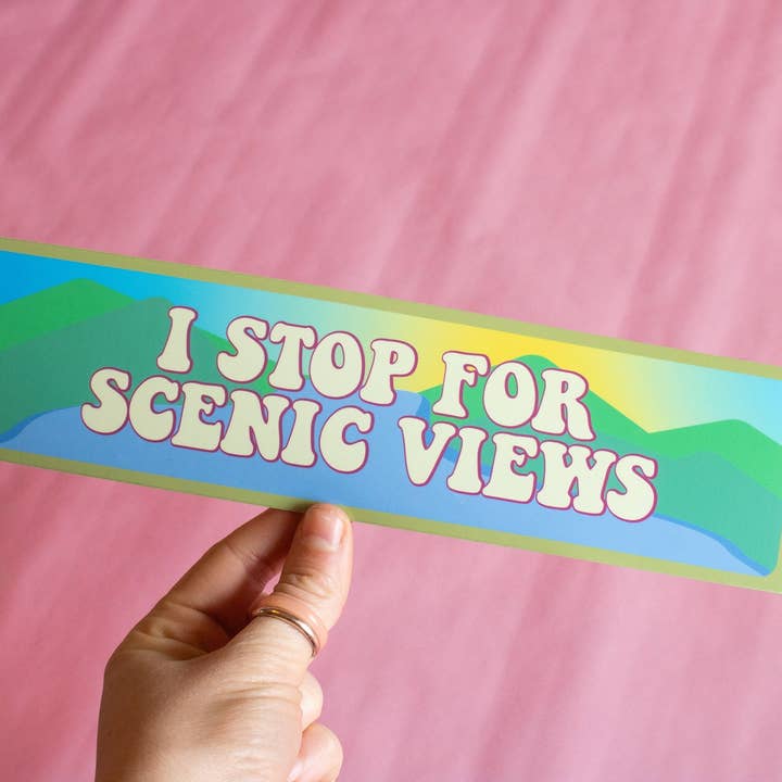 Jag stannar för natursköna vyer stötfångarmagnet för wholesale av Doctor Scribble