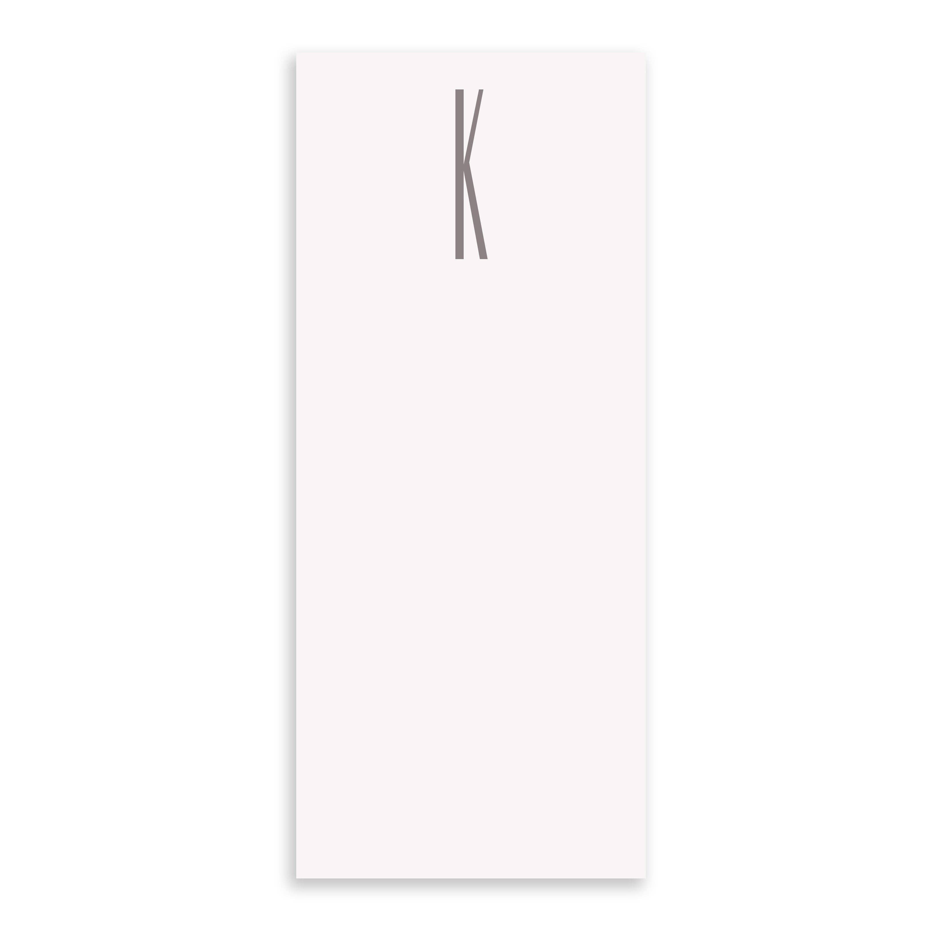 Black Ink - Wholesale Notepad - Long Skinny Gray Initial Notepads9