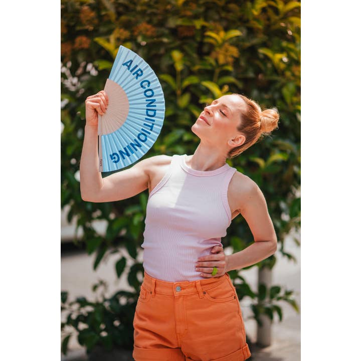 Fisura - Wholesale Handheld folding fan - “Air Conditioning” Fan3