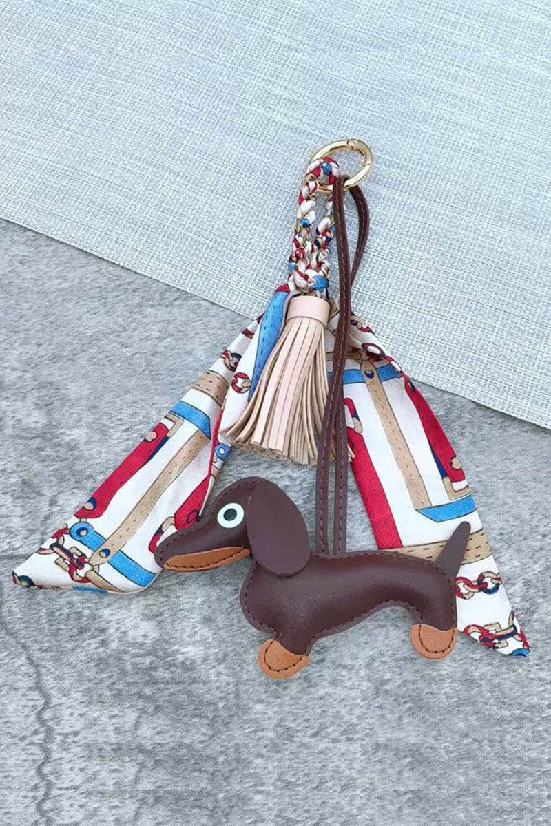 Leto Accessories – wholesale Purse/bag accessory – Women’s – Dachshund Leather Bag Charm Fringed Bag Accessory13