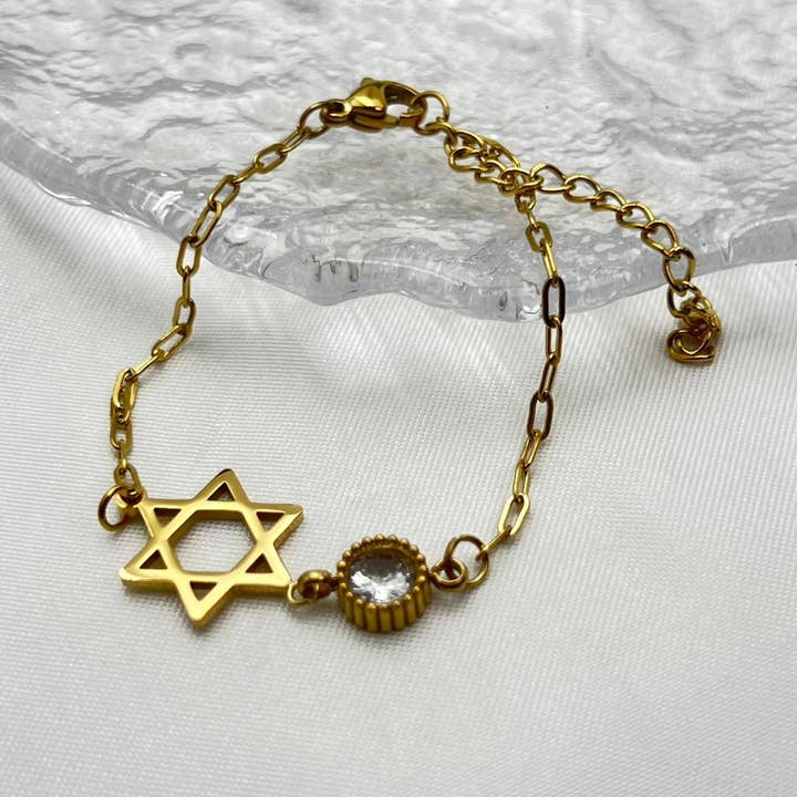 Koch La Ni Jewelry – Großhandel Armband mit Charms/Anhängern – Davidstern-Armband mit Kristallakzent
