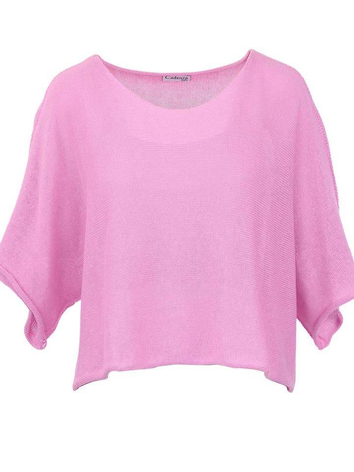 Cadenza Italy Ltd - Vendita all'ingrosso Top in maglia - Donna - Top corto a tunica in misto cotone19