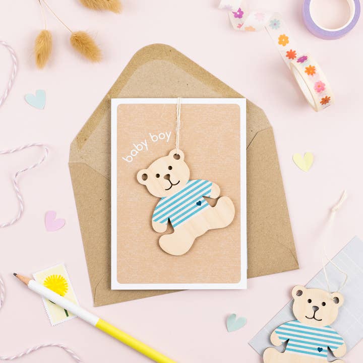 Baby Boy Keepsake Card voor wholesale door Daisycat