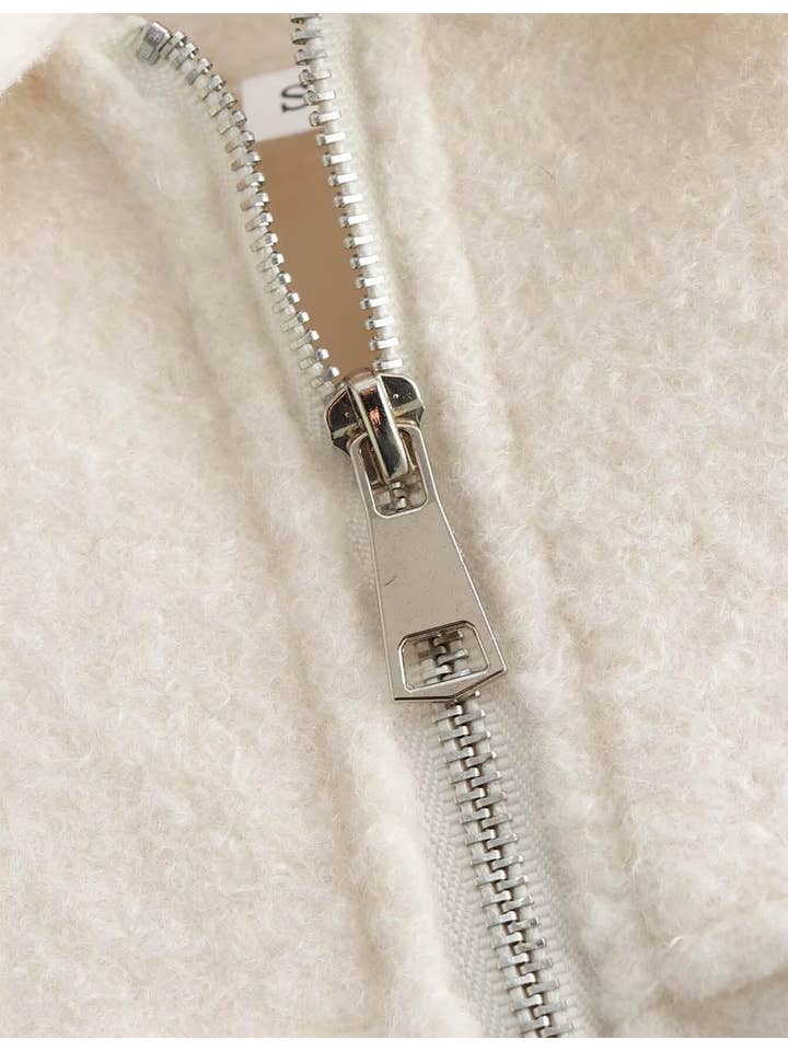 Sweetkama - Wholesale Jacket - Women's - Ladies Turn Down Collar Boxy Cropped Wool Blend Jacket10