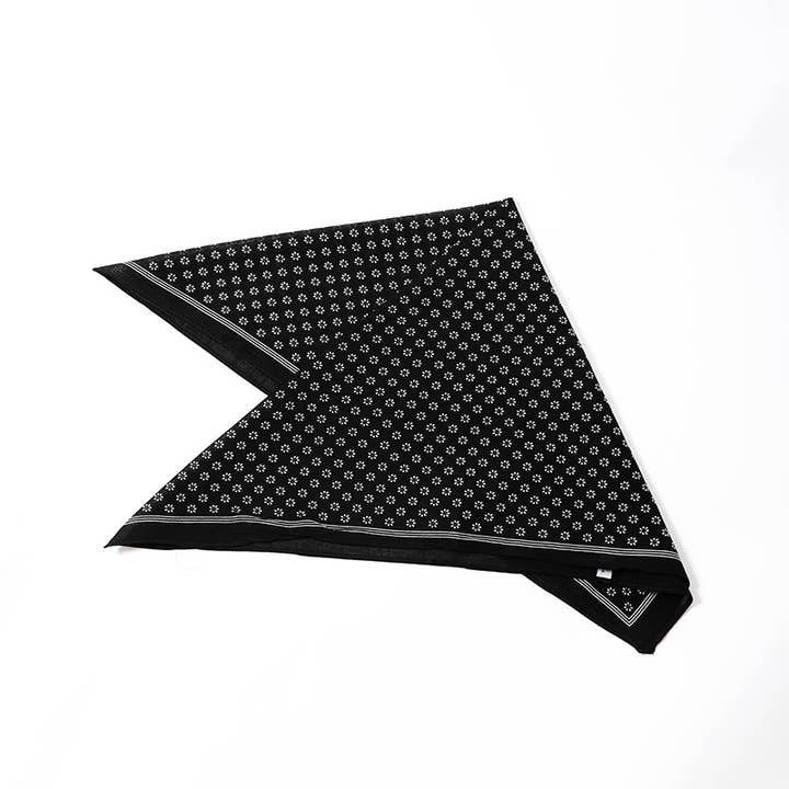 Leto Accessories - Wholesale Bandana - Women's - Cotton Daisy Bandana in Black, Rose, Yellow and Rust 🌼