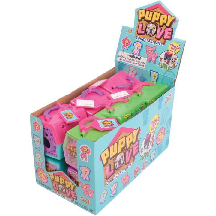 US Toy Company - Wholesale Retailer Display - Food & Drink - Puppy Love Surprise Candy 12-unit Display
