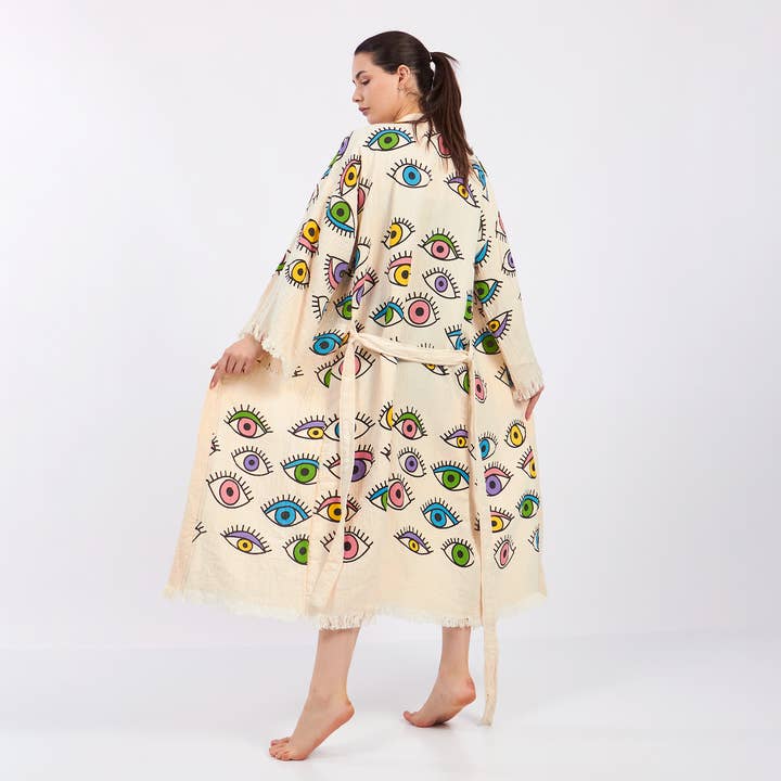 Yaz Concepts – wholesale Kimono - Dam – Turkiska onda ögontryck Färgglad Robe Festival Kimono Kaftan