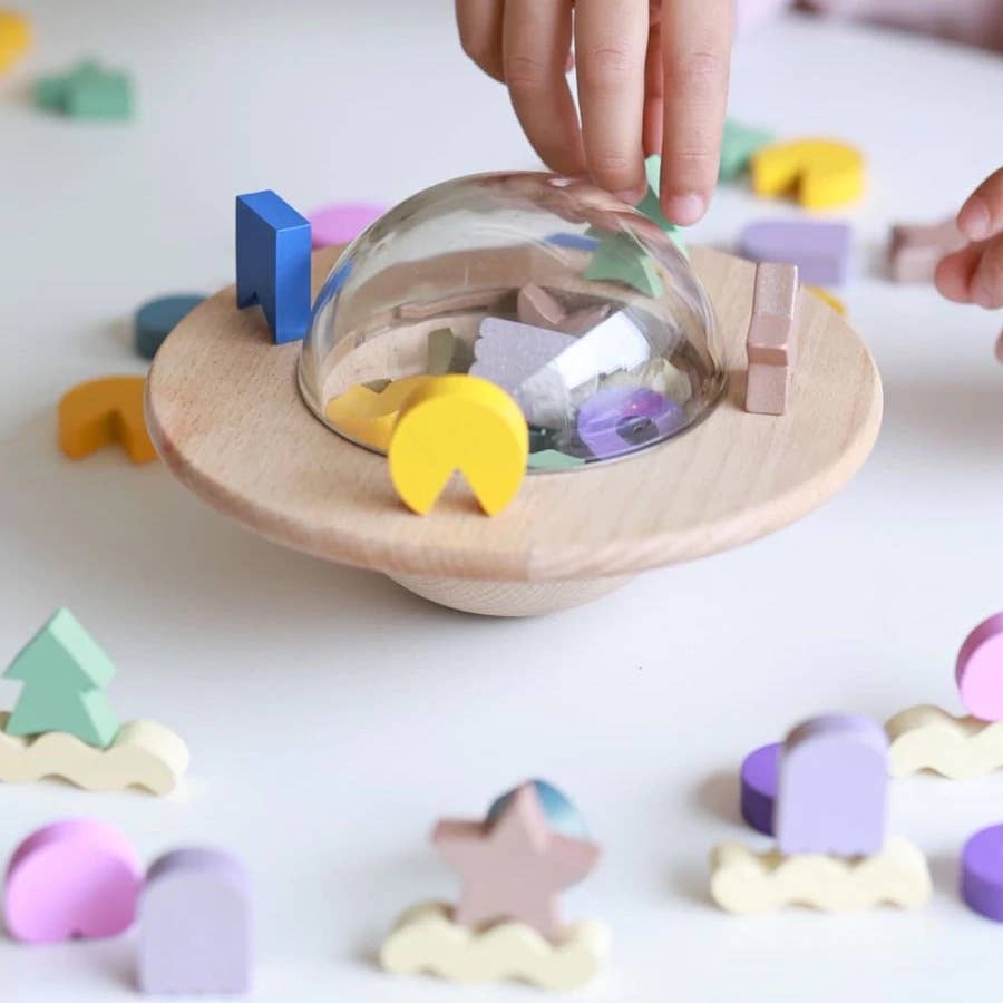 kiko+ & gg* - Wholesale Wood Toy - Kids - UFO wooden balance game - NEW!8