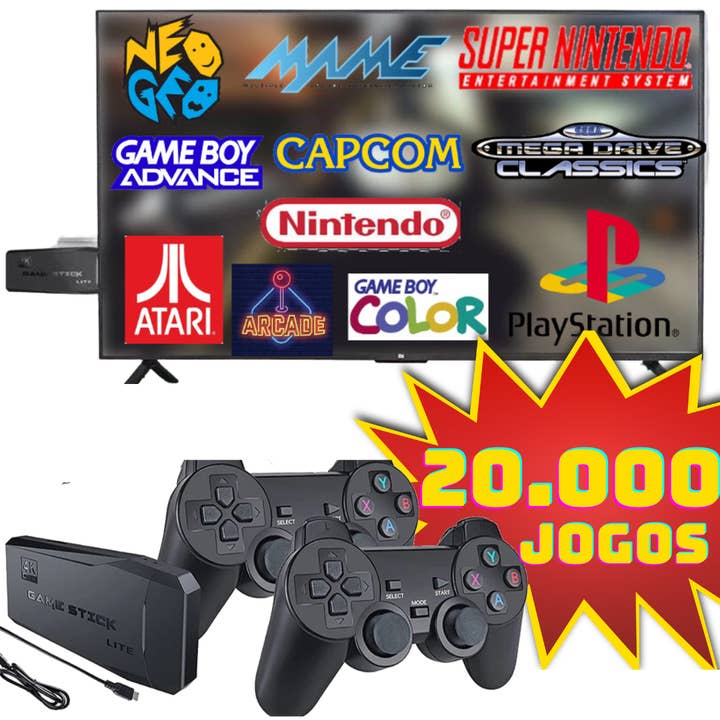Nice Stuff Sales - Wholesale Electronic Toy - Kids & Baby - Console with 20.000 retro games and 2 wireless controls