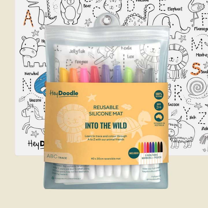 Into the Wild Classic Coloring & Doodle Mat for wholesale by HeyDoodle