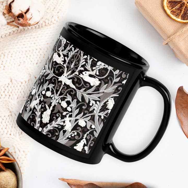 Gothic Ghost Pipe Bunny Rabbit Dark Cottagecore Coffee Mug for wholesale by RiverWood Forest