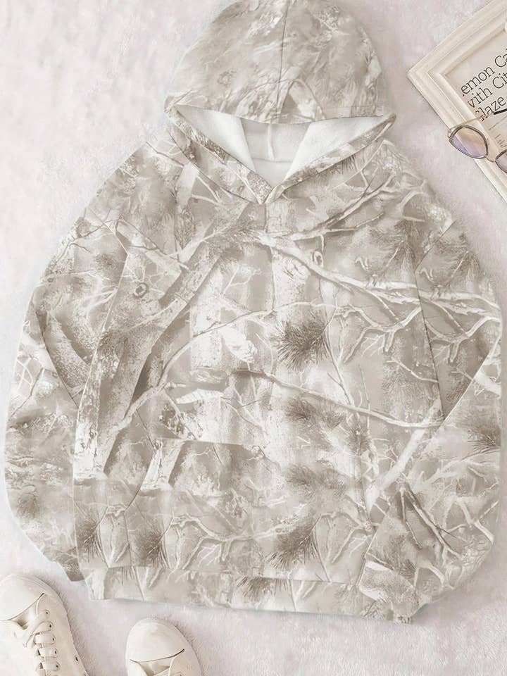 Suhkasana – wholesale Hoodie – Women's – Woodland Camo Oversized Pullover Hoodie for Women15