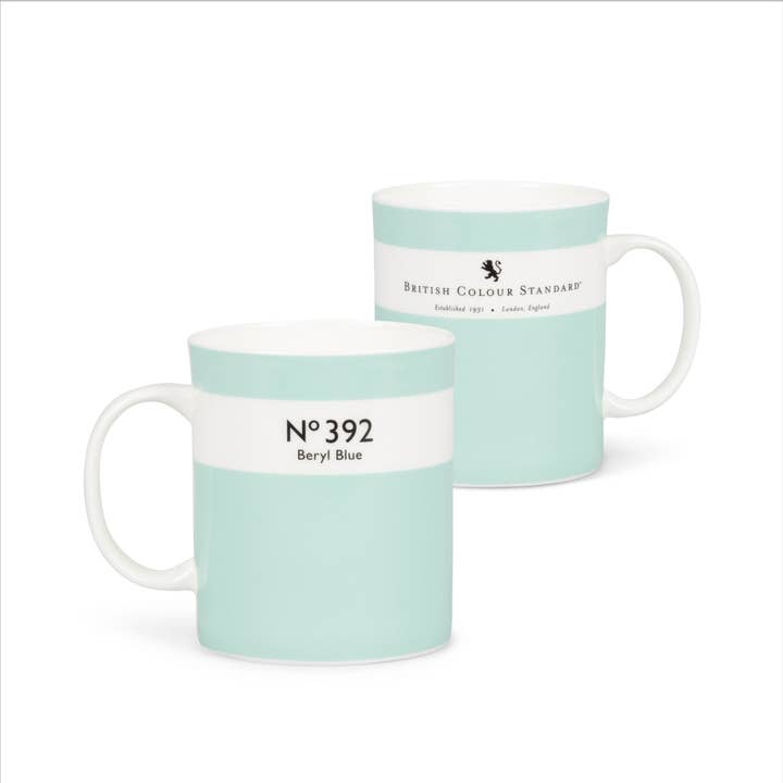 Colour Dictionary Mug - Beryl Blue for wholesale by BRITISH COLOUR STANDARD