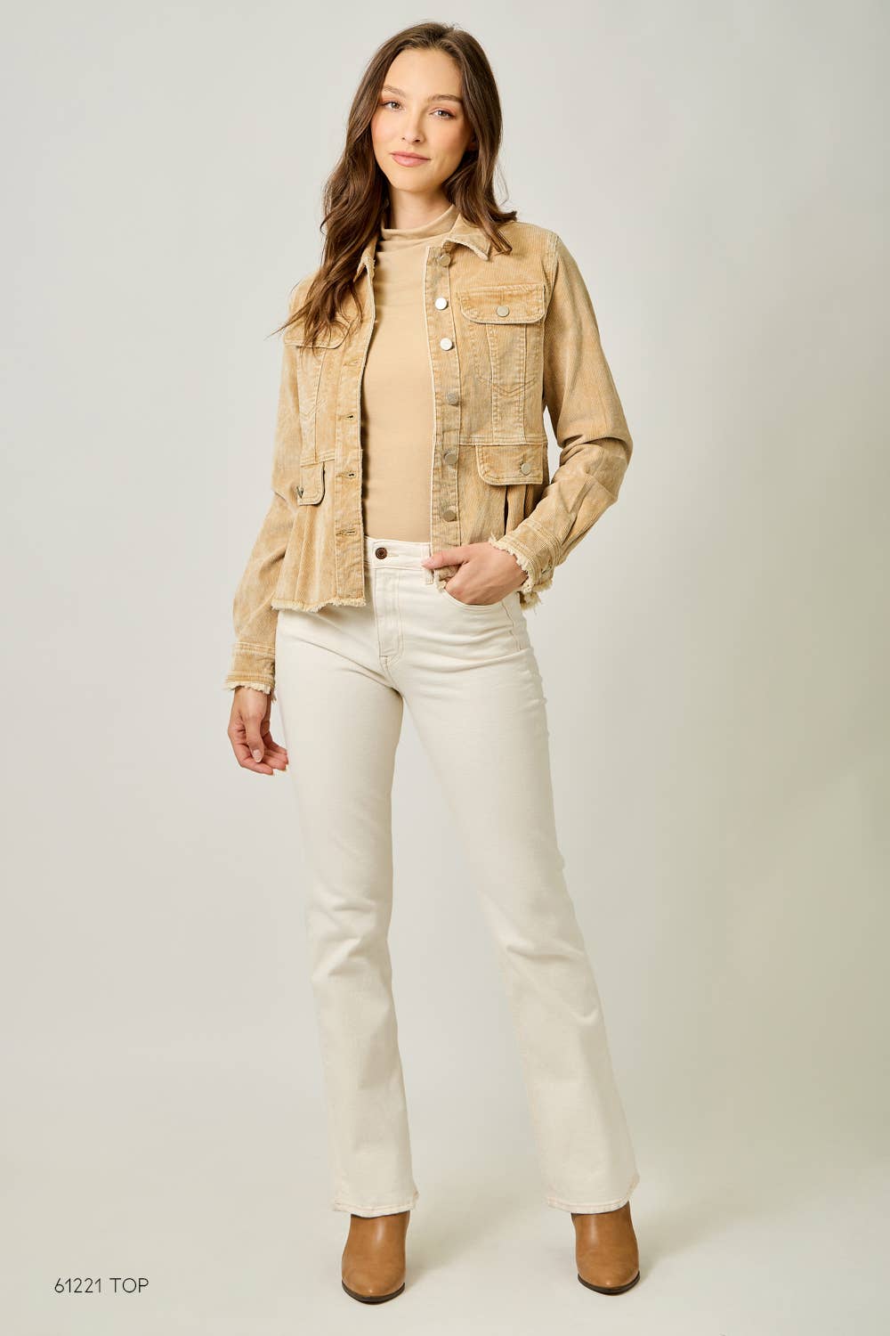 Mystree – wholesale Denim jacket – Women's – 61134 Washed Denim Peplum Jacket22