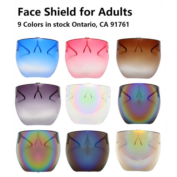 ESCUDO FACIAL DE COBERTURA MÁS AMPLIA MEJORADO, COMPLETO, PAQUETE SURTIDO para venta al por mayor de Trio Trading