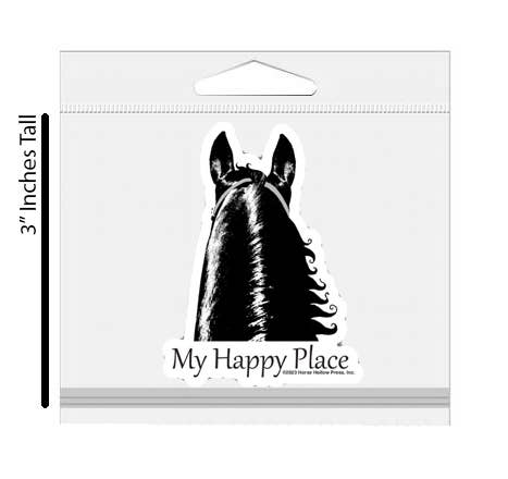 Horse Hollow Press - Wholesale Sticker - 3" Tumbler Horse Sticker / My Happy Place / WATERPROOF2