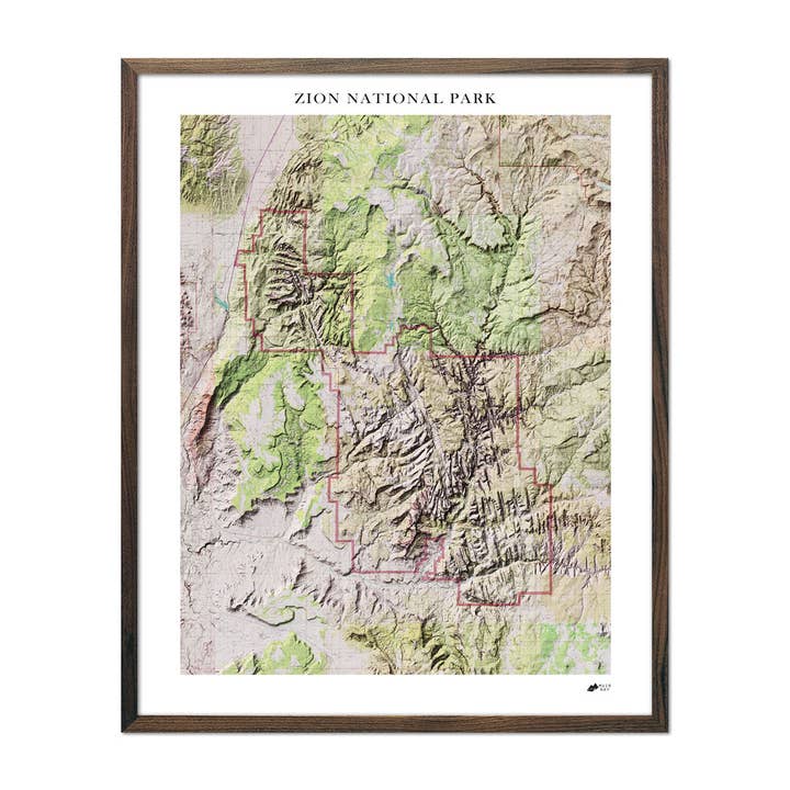 Zion Relief Map for wholesale by Muir Way