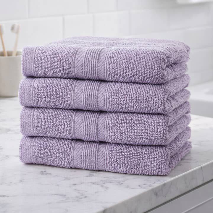 Juego de 12 toallas y toallitas de algodón turco premium en marfil para venta al por mayor de Luzia