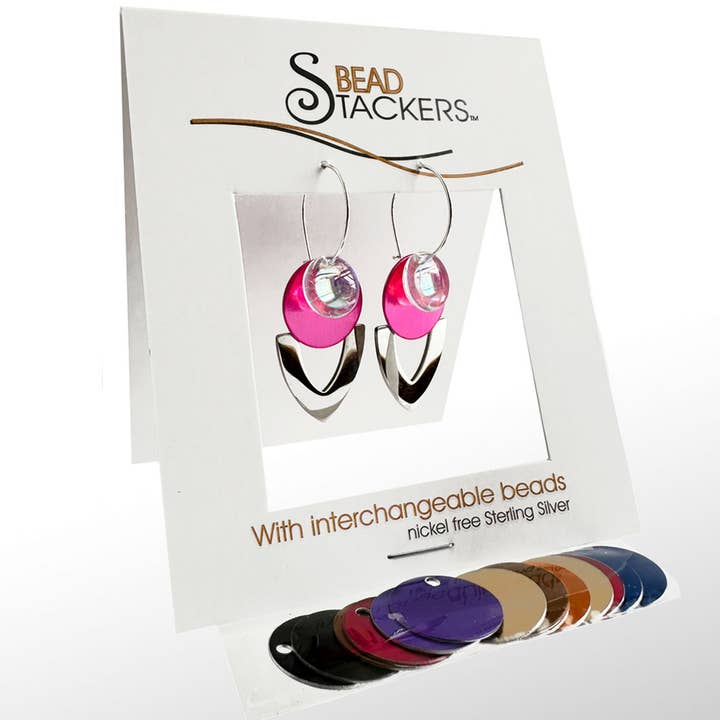 MTV38 - Earrings come with 8 interchangeable colours. for wholesale by Conversations in Jewellery
