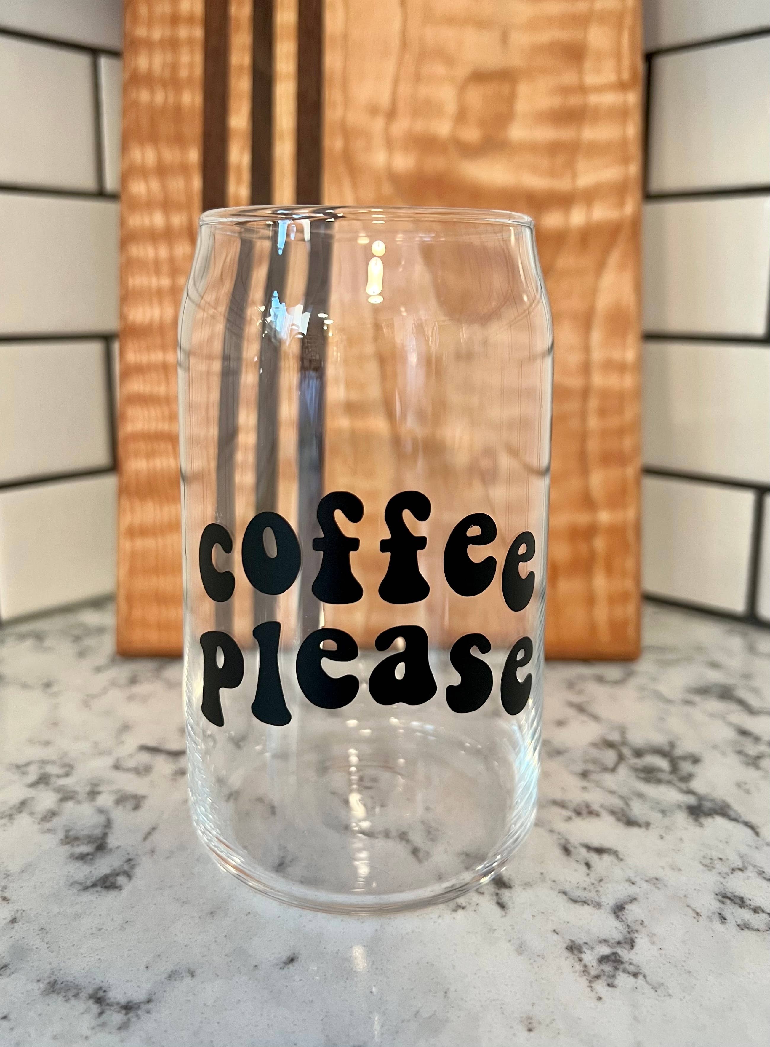 Salty Spouse Glassware - Wholesale Drinking Glass/Cup - Coffee Please Beer Can Style Glass1