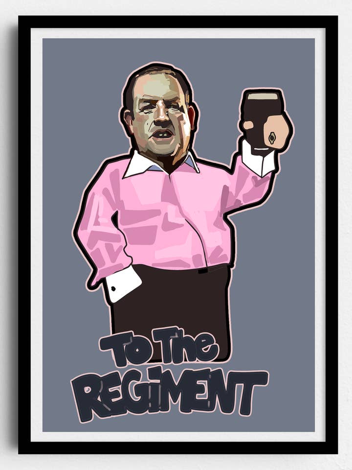 Early doors To the Regiment Print for wholesale by A Guy Called Minty LTD