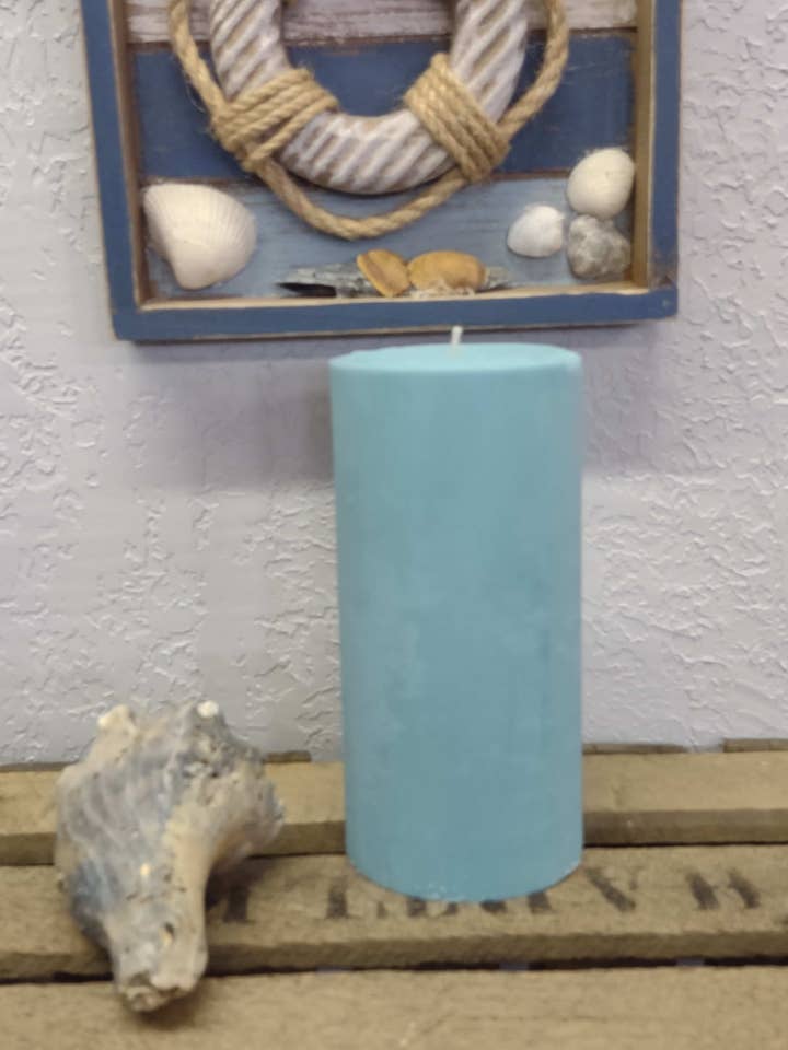 Bougies piliers en sel de mer à la sauge blanche pour la vente par Kate's Candles co