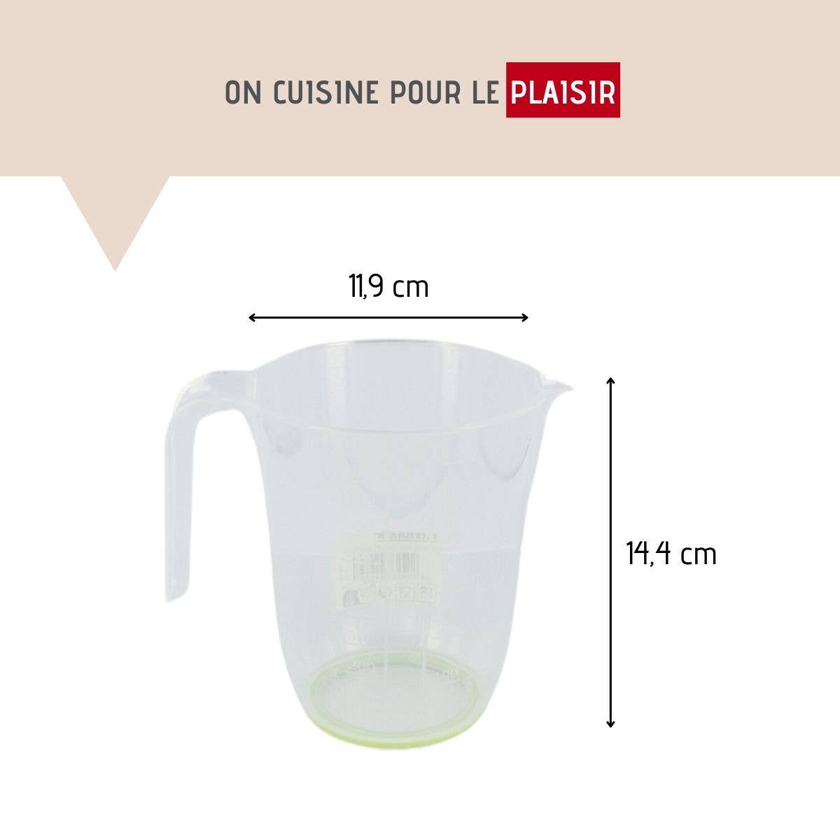 Fackelmann - Wholesale Measuring Cup - Basic transparent plastic measuring cup 1 liter2