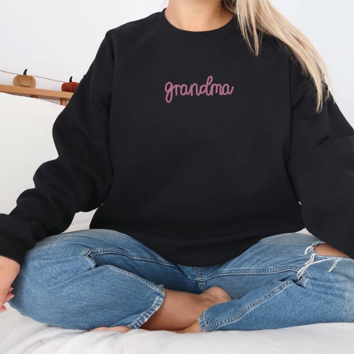 P E T I T R U E - Vente Sweat-shirt – femme - Sweatshirts brodés pour mamie, jolis chandails de grand-mère, cadeaux