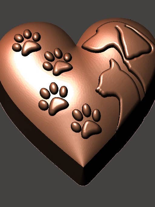 Animal Heart Bath Bomb Mould for wholesale by BBHP Moulds